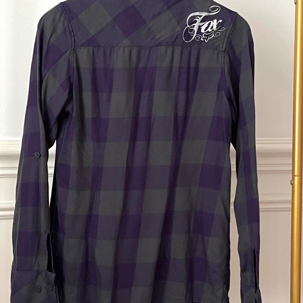 Fox Racing Purple Plaid Button-Up Size M - Picture 4 of 7